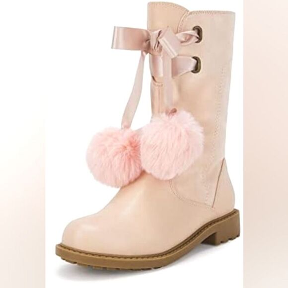 (78-2363)   COUTGO / ZBY Girls Mid Calf Boots Sz 4 - Picture 9 of 12